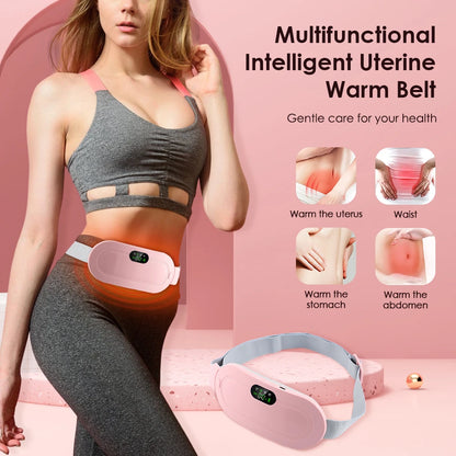 Electric Period Cramp Massager Vibrating Heating Belt