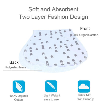 Organic Baby Bibs Burp Cloths for Baby Boys and Girls Ultra Absorbent Burping Cloth Unisex Fashion Newborn Towel