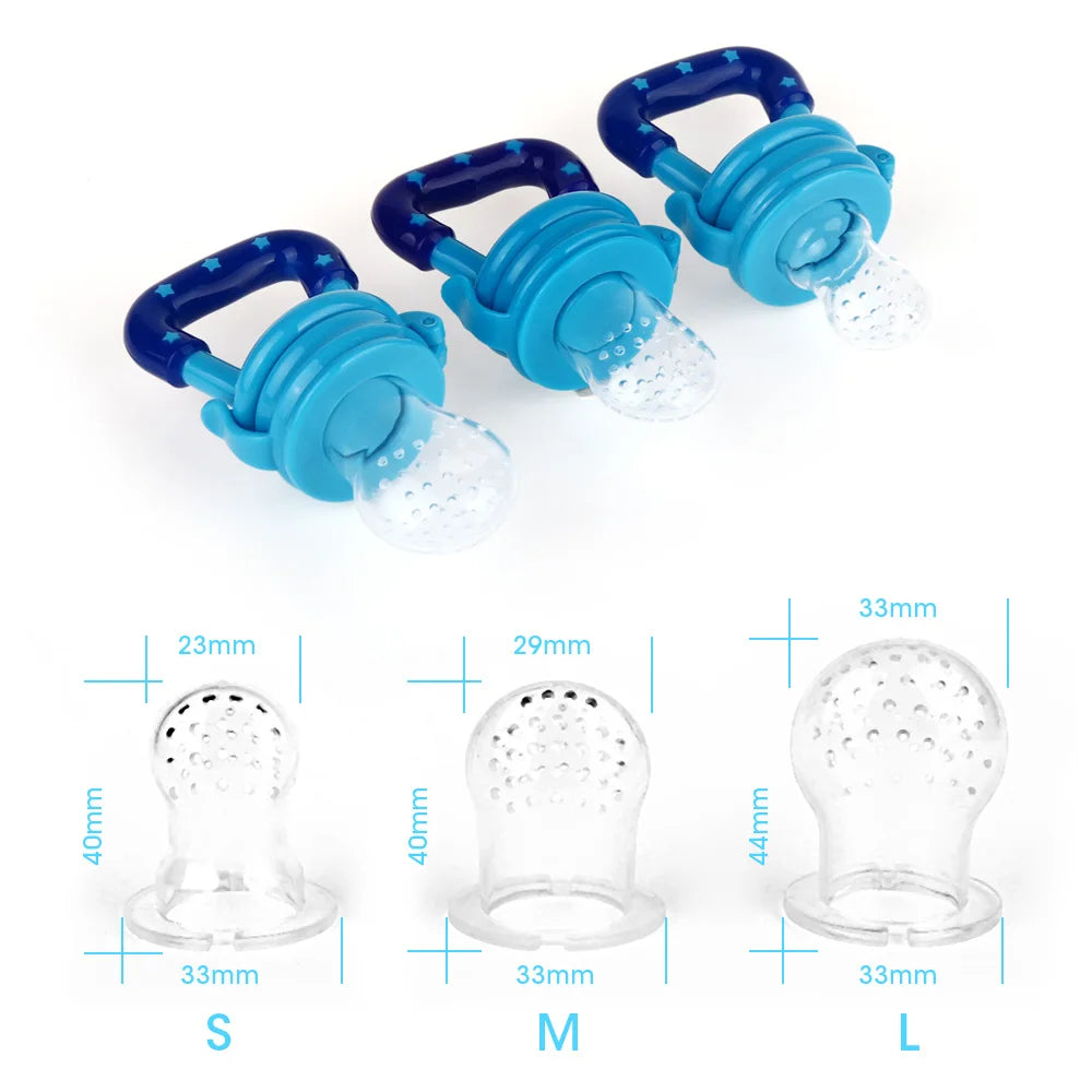 3 In 1 Baby Nipple Fresh Food Fruit Milk Feeding Bottles Nibbler Learn Feeding Drinking Water Straw Handle Teething Pacifier