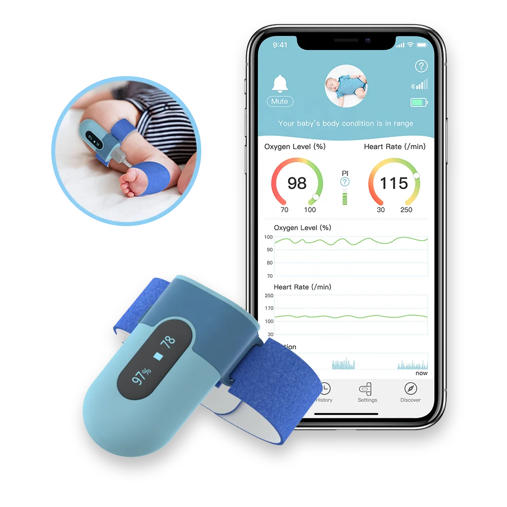 Wellue BabyO2 Smart Sock Baby Pulse Oximeter Bluetooth