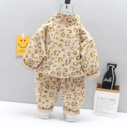 New Spring Autumn Children Fashion Clothes Baby Boys Girls Jacket Pants 2Pcs/sets Kids Toddler Clothing Infant Cotton Tracksuit